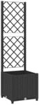 vidaXL Garten-Pflanzgef&auml;&szlig; mit Spalier Schwarz 40 x 40 x 136 cm PP 318269