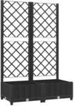 vidaXL Gartenpflanzgef&auml;&szlig; mit Spalier Schwarz 80 x 40 x 121,5 cm PP 318270