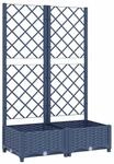 vidaXL Garten-Pflanzgef&auml;&szlig; mit Spalier Blaugrau 80 x 40 x 121,5 cm PP 318250