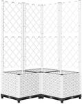 vidaXL Pflanzk&uuml;bel mit Rankgitter Wei&szlig; 80x80x136 cm PP 1634611