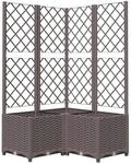vidaXL Pflanzk&uuml;bel mit Rankgitter Braun 80x80x136 cm PP 318265