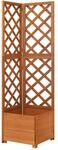 vidaXL Eck-Spalier mit Pflanzkasten 40x40x150cm Massivholz Tanne 316411