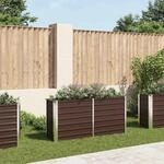 Furnicato Garten-hochbeet Braun 160 X 40 X 77 Cm Verzinkter Stahl