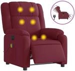 vidaXL Massagesessel Elektrisch Wei&szlig;rot Stoff Modell 3