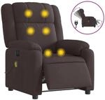 vidaXL Massagesessel Elektrisch Dunkelbraun Stoff Modell 10