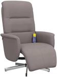vidaXL Massagesessel mit Fu&szlig;teil Taupe Stoff 356578