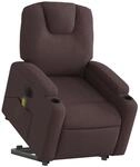 vidaXL Elektrischer Massagesessel mit Aufstehhilfe Dunkelbraun Stoff Modell 5