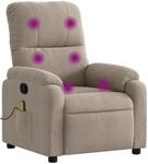 vidaXL Massagesessel Taupe Mikrofasergewebe