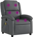 vidaXL Massagesessel Grau Kunstleder Modell 4