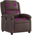 vidaXL Massagesessel Braun Kunstleder Modell 4