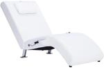 vidaXL Massage Chaiselongue mit Kissen Wei&szlig; Kunstleder Modell 1