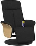 vidaXL Massagesessel mit Fu&szlig;teil Schwarz Stoff 356535