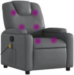 vidaXL Massagesessel Grau Kunstleder Modell 5