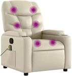 vidaXL Massagesessel Creme Kunstleder Modell 5