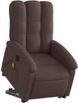 vidaXL Elektrischer Massagesessel mit Aufstehhilfe Dunkelbraun Stoff Modell 2