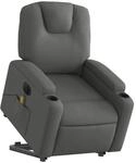 vidaXL Elektrischer Massagesessel mit Aufstehhilfe Dunkelgrau Stoff Modell 2