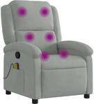 vidaXL Massagesessel Hellgrau Samt Modell 1