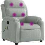 vidaXL Massagesessel Hellgrau Samt