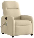 vidaXL Massagesessel Creme Stoff 4015540