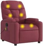 vidaXL Massagesessel Wei&szlig;rot Stoff Modell 4