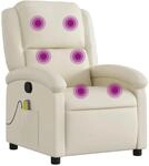 vidaXL Massagesessel Creme Kunstleder Modell 4