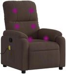 vidaXL Massagesessel Braun Mikrofasergewebe