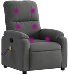 vidaXL Massagesessel Dunkelgrau Mikrofasergewebe