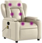 vidaXL Massagesessel Creme Kunstleder Modell 7