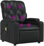 vidaXL Massagesessel Schwarz Kunstleder Modell 10