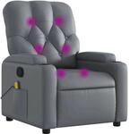 vidaXL Massagesessel Grau Kunstleder Modell 9