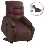 vidaXL Massagesessel mit Aufstehhilfe Elektrisch Braun Kunstleder Modell 3