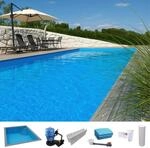 KWAD Styropor Pool Easy mit Ecktreppe Rechts 6 x 3 x 1,5 m Blau