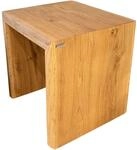 holz4home Massivholz Hocker Bank aus Eiche mit Baumkante XS