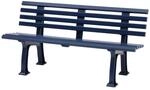PROREGAL Gartenbank Antigua 3 Sitzer Blau HxBxT 74 x 150 x 54 cm Witterungskunststoff