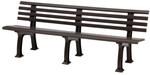PROREGAL Gartenbank Antigua 4 Sitzer Braun HxBxT 74 x 200 x 54 cm