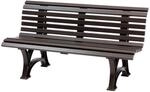 PROREGAL Gartenbank Jamaika 3 Sitzer Braun HxBxT 80 x 150 x 64cm Witterungskunststoff