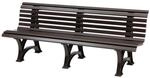 PROREGAL Gartenbank Jamaika 4 Sitzer Braun HxBxT 80 x 200 x 64cm Witterungskunststoff