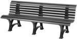 PROREGAL Gartenbank Jamaika 4 Sitzer Graphitgrau HxBxT 80 x 200 x 64 cm