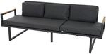 Siena Garden 3-er Loungesofa Calera Verstellbar 90,3x 219 x 76,7 cm Anthrazit