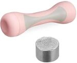 Relaxdays Kurzhanteln Stahl Rosa Grau Verstellbar 25 cm x 7 cm 1 kg