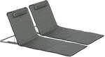 Outsunny Strandliege Stahl Oxfordstoff Grau 124L x 53B x 35-45H cm