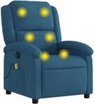vidaXL Massagesessel Blau Samt Modell 1