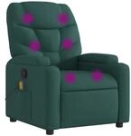 vidaXL Massagesessel Dunkelgr&uuml;n Stoff Modell 5