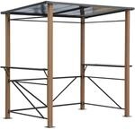 Leco Luxus-Grillpavillon 2,35 m x 1,50 m Holzoptik