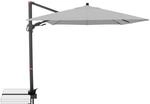 Doppler Ampelschirm 210 cm x 210 cm Hellgrau mit Kurbelmechanik