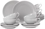 Seltmann Weiden Amina Teeservice 18-teilig Silbergrau