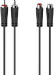 Hama Audio-Verl&auml;ngerungskabel 2 Cinch-Stecker/2 Cinch-Kupplungen Schwarz 5 m