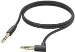 Hama Aux-Kabel 90&deg; Winkelstecker 3,5 mm Klinke 1 m Schwarz