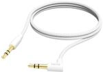 Hama Aux-Kabel 90&deg; Winkelstecker 3,5 mm Klinke 1 m Wei&szlig;
