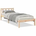 vidaXL Massivholzbett Extra Lang ohne Matratze 90x220 Kiefernholz 852444